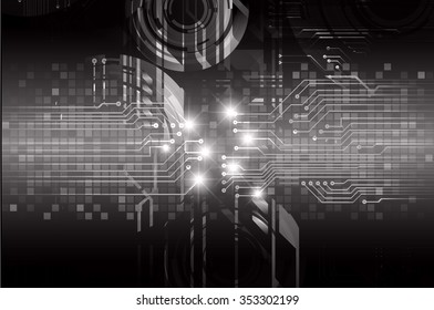 dark black color Light Abstract Technology background for computer graphic website internet and business. circuit. illustration. infographics. binary code.www.vector.motion move blur.one zero