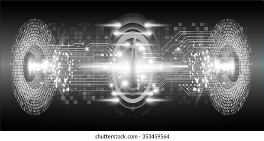 Dark black color Light Abstract Technology background for computer graphic website internet and business. circuit. vector illustration. infographics. motion move blur.neon. pixel.