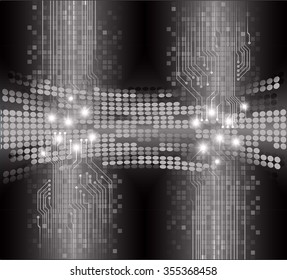 dark black color Light Abstract Technology background for computer graphic website internet and business. circuit. illustration. digital. infographics. binary code. www. vector.one. zero. Spark