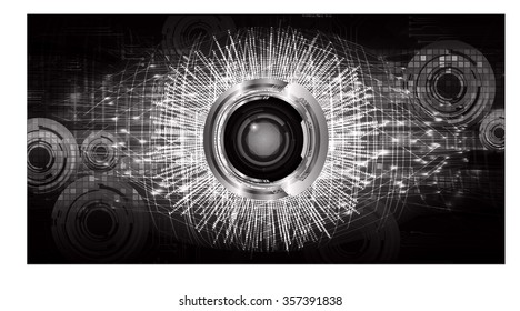dark black color Light Abstract Technology background for computer graphic website internet business. circuit. illustration. digital. infographics. binary code background. www. vector.one. zero.eye