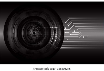 Dark black color Light Abstract Technology background for computer graphic website internet and business. circuit. vector illustration. infographics. motion move blur.neon. pixel. eye. scan virus