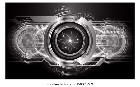 Dark black color Light Abstract Technology background for computer graphic website internet and business. circuit. vector illustration. infographics. motion move blur.neon. pixel. eye. scan virus