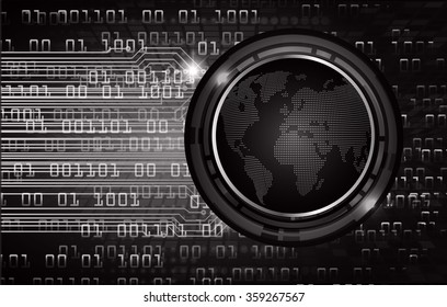 dark black color Light Abstract Technology background for computer graphic website internet and business.circuit.illustration.infographics.binary code. World map. zero one