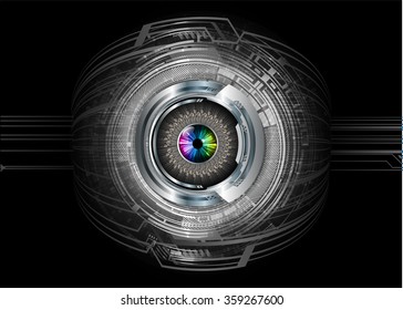Dark black color Light Abstract Technology background for computer graphic website internet and business. circuit. vector illustration. infographics. motion move blur.neon. pixel. eye. scan virus