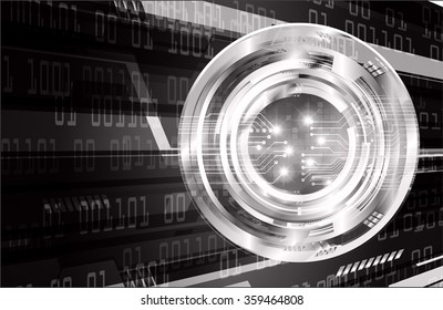 Dark black color Light Abstract Technology background for computer graphic website internet and business. circuit. vector illustration. infographics. motion move blur.neon. pixel. eye scan virus