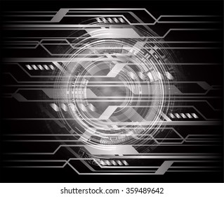 Dark black color Light Abstract Technology background for computer graphic website u and business. circuit. vector illustration. infographics. motion move blur.neon. pixel. eye scan virus