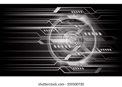 Dark black color Light Abstract Technology background for computer graphic website u and business. circuit. vector illustration. 