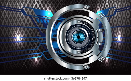 dark black color Light Abstract Technology background for computer graphic website internet and business. circuit. illustration. digital. infographics. binary code. eye scan virus