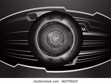 Dark black color Light Abstract Technology background for computer graphic website internet and business. circuit. illustration. infographics. motion move blur.neon. pixel. vector eye