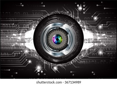 dark black color Light Abstract Technology background for computer graphic website internet and business. circuit. illustration.digital.infographics. binary code. www.vector.motion. eye scan virus
