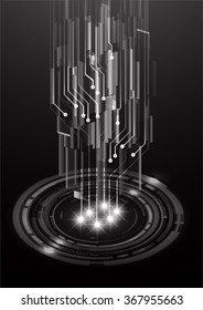 dark black color Light Abstract Technology background for computer graphic website internet and business. 