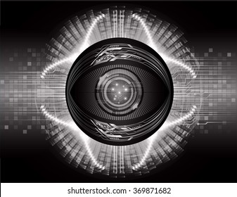 Dark black color Light Abstract Technology background for computer graphic website internet and business. circuit. vector illustration. infographics. motion move blur.neon. pixel. eye virus scan