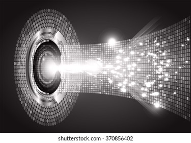 dark black color Light Abstract Technology background for computer graphic website internet and business. circuit. illustration.digital.infographics. binary code. www.vector.motion move blur. eye