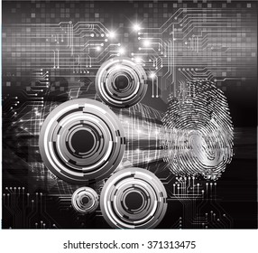 Dark black color Light Abstract Technology background for computer graphic website internet and business.circuit. illustration. infographics.motion move blur.neon. pixel. fingerprint.Finger