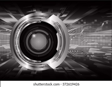 dark black color Light Abstract Technology background for computer graphic website internet and business. circuit. illustration.digital.infographics. binary code. www.motion move blur. eye
