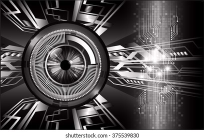 Dark black color Light Abstract Technology background for computer graphic website internet and business. circuit. vector illustration. infographics. motion move blur.neon. pixel. eye scan virus