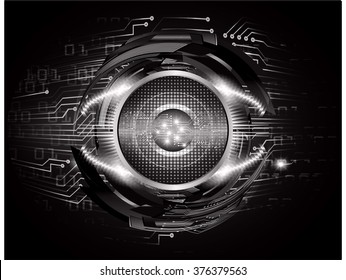 Dark black color Light Abstract Technology background for computer graphic website internet and business. circuit. vector illustration. infographics. motion move blur.neon. pixel. eye scan virus