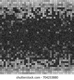 Dark black color Light Abstract pixels Technology background for computer graphic website internet. circuit board. text box. Mosaic