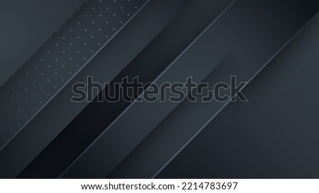 Dark black colorful abstract background geometry shine and layer element vector for presentation design. Suit for business, corporate, institution, party, festive, seminar, and talks.