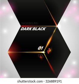 The dark black cube abstract background