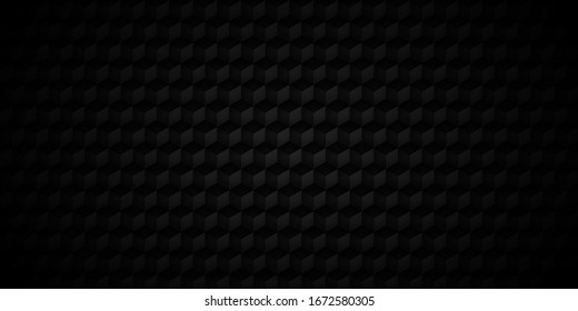 Fondo geométrico del cubo negro oscuro. Textura abstracta oscura moderna