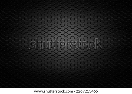 dark black doff metal hexagon pattern abstract geometric shape background wallpaper design 