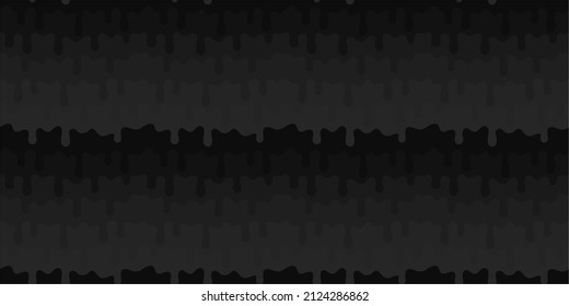 Dark Black Dripping Paint Seamless Abstract Pattern Vector Illustration Background Template Art