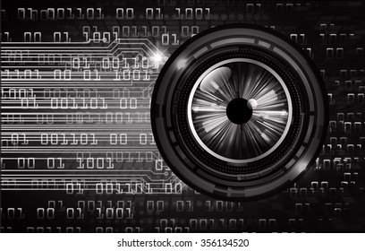 dark black eye Light Abstract Technology background for computer graphic website internet and business. circuit. illustration. digital. infographics. binary code. scan virus