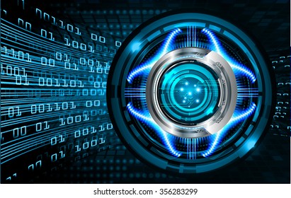 dark black eye Light Abstract Technology background for computer graphic website internet and business. circuit. illustration. digital. infographics. binary code. scan virus