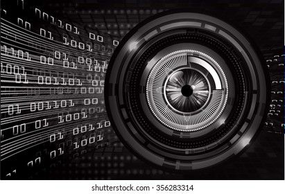 dark black eye Light Abstract Technology background for computer graphic website internet and business. circuit. illustration. digital. infographics. binary code. scan virus