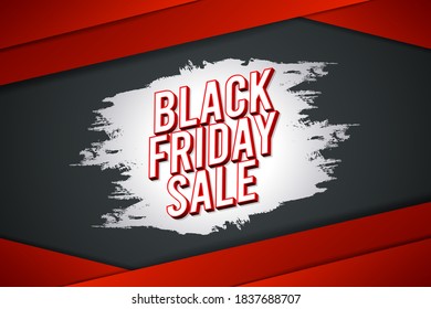 Dark black friday banner with trendy red layer, good for black friday event and promotion