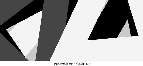 Dark black geometric chaotic shapes background. Modern dark abstract vector texture.