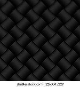 Dark black Geometric grid background Modern dark abstract seamless vector texture