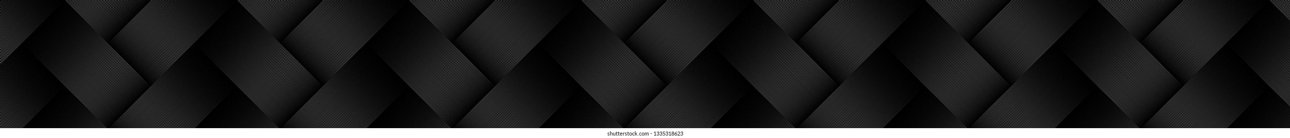 Dark black Geometric grid background Modern dark abstract vector texture