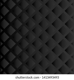 Dark black geometric grid background. Classic vintage background. Abstract background with geometric elements. 