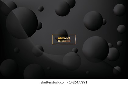 Dark black Geometric grid background Modern dark abstract vector texture