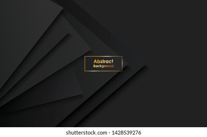 Dark black Geometric grid background Modern dark abstract vector texture