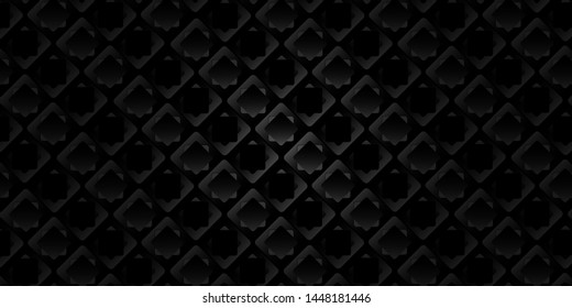 Dark black Geometric grid background. Modern dark abstract vector texture.