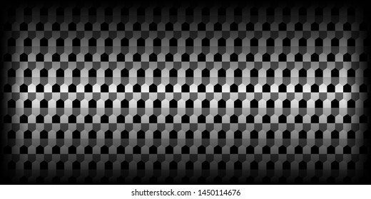 Dark black Geometric grid background. Modern dark abstract vector texture.