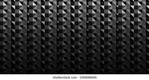 Dark black Geometric grid background wallpaper. Modern dark abstract texture
