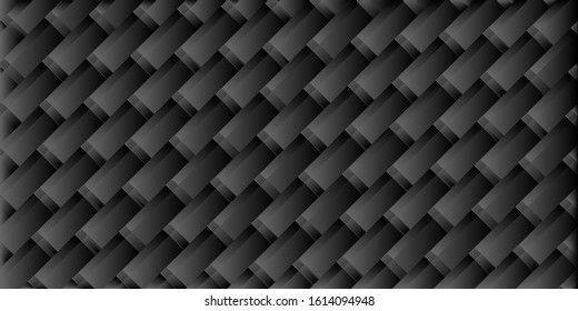 Dark black Geometric grid background Modern dark abstract vector texture