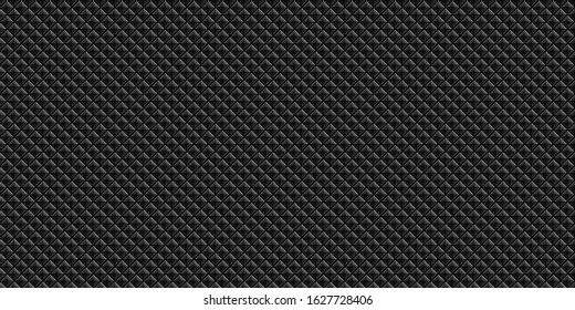 Dark black Geometric grid background Modern dark abstract vector seamless texture