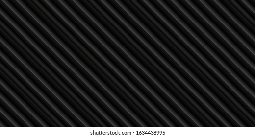 Dark black Geometric grid background Modern dark abstract vector texture with diagonal lines