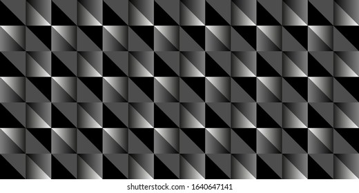 Dark black Geometric grid background wallpaper. Modern dark abstract texture