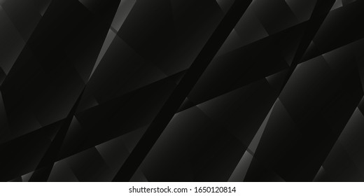 Dark black Geometric grid background Modern dark abstract vector texture