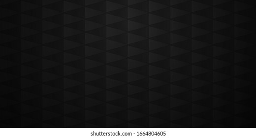 Dark black Geometric grid background Modern dark abstract vector texture