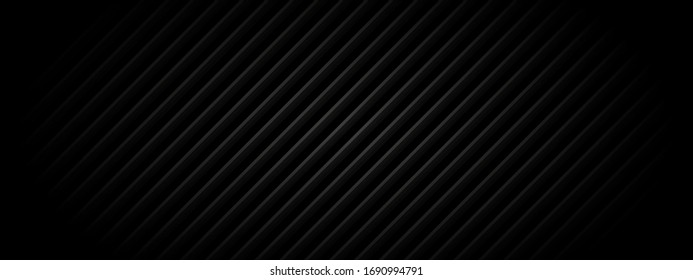 Dark black Geometric grid background Modern dark abstract vector texture with diagonal lines
