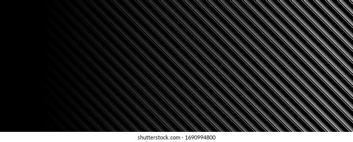 Dark black Geometric grid background Modern dark abstract vector texture with diagonal lines