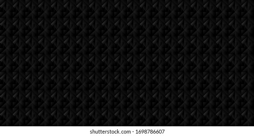 Dark black Geometric grid background Modern dark abstract vector texture