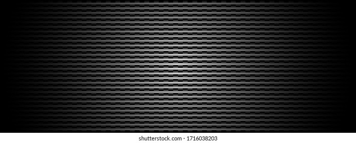 Dark black Geometric grid background. Modern dark abstract vector texture.